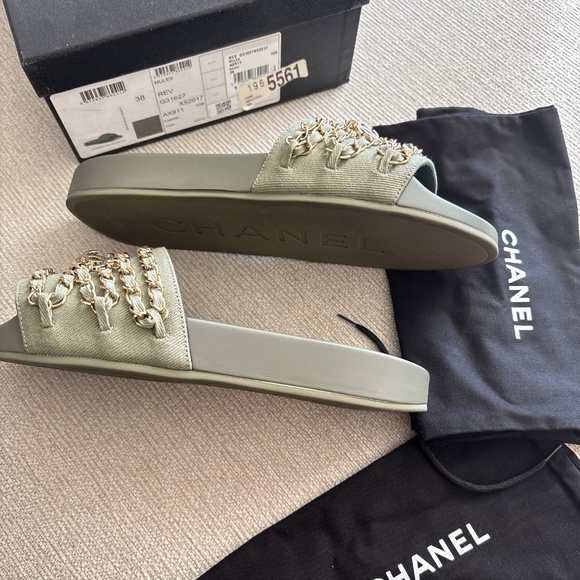 Chanel Khaki Mules - Picture 6 of 6